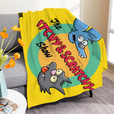 The Simpsons Cosplay Flannel Blanket Room Decoration Throw