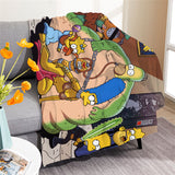 The Simpsons Cosplay Flannel Blanket Room Decoration Throw