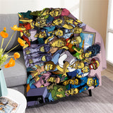 The Simpsons Cosplay Flannel Blanket Room Decoration Throw
