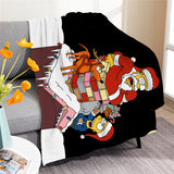The Simpsons Cosplay Flannel Blanket Room Decoration Throw