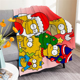 The Simpsons Cosplay Flannel Blanket Room Decoration Throw