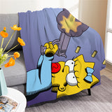 The Simpsons Cosplay Flannel Blanket Room Decoration Throw