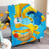The Simpsons Cosplay Flannel Blanket Room Decoration Throw