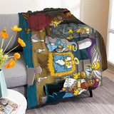 The Simpsons Cosplay Flannel Blanket Room Decoration Throw