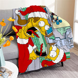 The Simpsons Cosplay Flannel Blanket Room Decoration Throw