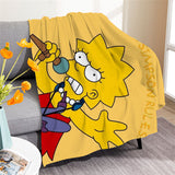 The Simpsons Cosplay Flannel Blanket Room Decoration Throw