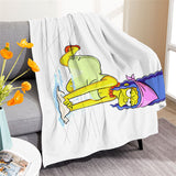 The Simpsons Cosplay Flannel Blanket Room Decoration Throw