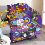 The Simpsons Cosplay Flannel Blanket Room Decoration Throw