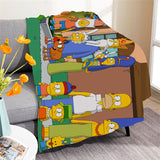 The Simpsons Cosplay Flannel Blanket Room Decoration Throw