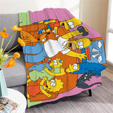 The Simpsons Throw Cosplay Flannel Blanket