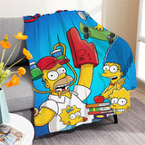 The Simpsons Throw Cosplay Flannel Blanket