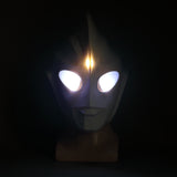 Ultraman Helmet Cosplay Latex LED Light Mask Halloween Prop