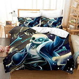 Undertale Sans Cosplay Bedding Set Duvet Cover Halloween Bed Sheets