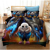 Undertale Sans Cosplay Bedding Set Duvet Cover Halloween Bed Sheets