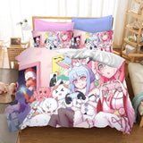 Usada Pekora Cosplay Bedding Set Duvet Cover Halloween Bed Sheets