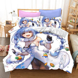 Hololive Usada Pekora Cosplay Bedding Set Duvet Cover Halloween Bed Sheets