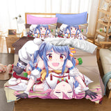 Hololive Usada Pekora Cosplay Bedding Set Duvet Cover Halloween Bed Sheets