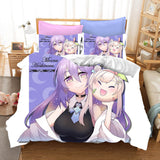 Hololive Usada Pekora Cosplay Bedding Set Duvet Cover Halloween Bed Sheets