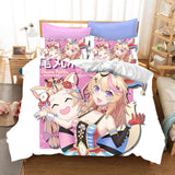Hololive Usada Pekora Cosplay Bedding Set Duvet Cover Halloween Bed Sheets