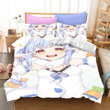Hololive Usada Pekora Cosplay Bedding Set Duvet Cover Halloween Bed Sheets