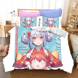 Hololive Usada Pekora Cosplay Bedding Set Duvet Cover Halloween Bed Sheets