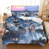 Usada Pekora Cosplay Bedding Set Duvet Cover Halloween Bed Sheets