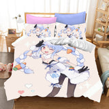 Usada Pekora Cosplay Bedding Set Duvet Cover Halloween Bed Sheets