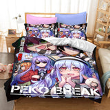 Usada Pekora Cosplay Bedding Set Duvet Cover Halloween Bed Sheets