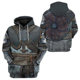 Viking Cosplay 3D Printing Retro Hoodie Halloween Costume