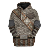 Viking Cosplay 3D Printing Retro Hoodie Halloween Costume