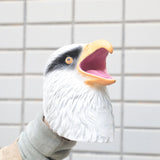 Wildlife Eagle Head Hand Puppet Soft Kids Children Toy Animal Hawk Head Gloves Funny Toy Cosplay Accessories Prop