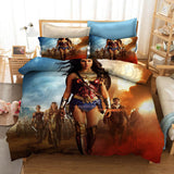 Wonder Woman Cosplay Bedding Set Duvet Cover Halloween Sheets Bed Set