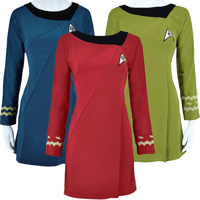 ST TOS The Original Series Uniform Female Duty Dress Cosplay Costumes