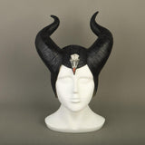 New 2019 Maleficent 2 Hat Deluxe Horns Evil Black Queen Headpiece Latex Cosplay Angelina Jolie Halloween Party Props - bfjcosplayer