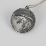Cosplay The Witcher Wolf Head Necklace Geralt Chain Pendant Necklace Metal Cosplay Accessories Gift Props - bfjcosplayer