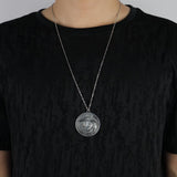 Cosplay The Witcher Wolf Head Necklace Geralt Chain Pendant Necklace Metal Cosplay Accessories Gift Props - bfjcosplayer