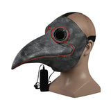 Steampunk Plague Bird Doctor Cosplay Mask Plague doctor Masks Latex LED Funny Event Holiday Halloween Party Costume Props - bfjcosplayer