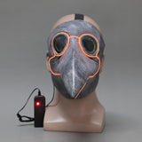 Steampunk Plague Bird Doctor Cosplay Mask Plague doctor Masks Latex LED Funny Event Holiday Halloween Party Costume Props - bfjcosplayer