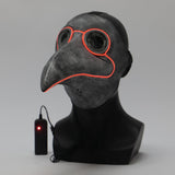Steampunk Plague Bird Doctor Cosplay Mask Plague doctor Masks Latex LED Funny Event Holiday Halloween Party Costume Props - bfjcosplayer