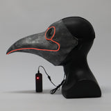 Steampunk Plague Bird Doctor Cosplay Mask Plague doctor Masks Latex LED Funny Event Holiday Halloween Party Costume Props - bfjcosplayer