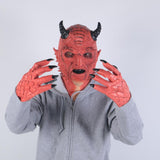 Game DIABLO 3 Boss Demon Belial Cosplay Prop Kids Adult Latex Mask Helmet Horn Headwear Gloves Paw Party Halloween Carnival Suit - bfjcosplayer