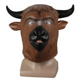 Animal Mask Cosplay Cow Brown Mask Animals Cow Masks Masquerade Halloween Party Funny Dressed Costume Prop