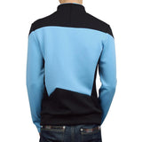 Cosplay Star Trek Costume T-shirt The Next Generation Blue Uniform Tee Cosplay TNG For Adult Men Halloween - bfjcosplayer