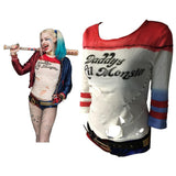Batman Arkham Asylum City 2016 Suicide Squad Harley Quinn Costume T Shirt Daddy's Lil Monster T-Shirt Joker Cosplay Costumes - bfjcosplayer