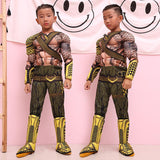 2018 Aquaman Cosplay Arthur Curry Costume Children Marvel Superhero Jumpsuit Dressed Costume Christmas Gift Halloween Party Prop - bfjcosplayer