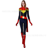 New 3D Women Girls Movie Version Captain Marvel Carol Danvers Cosplay Costume Zentai Superhero Bodysuit Suit Jumpsuits - bfjcosplayer