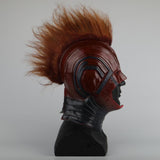 Captain Marvel Helmet Cosplay Prop Mask for Halloween Red with Yellow hair Latex Mask Halloween Cosplay Costume Prop - bfjcosplayer