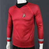Star Trek in The Dark Captain Kirk Shirt Shape Cosplay Costume Red Version Size  For Men - bfjcosplayer