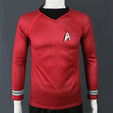 Star Trek in The Dark Captain Kirk Shirt Shape Cosplay Costume Red Version Size  For Men - bfjcosplayer