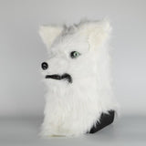 Cosplay Latex Mask Carnival Prop Costume Masks Adult Animal White Dog Mask Can Open Mouth Cosplay Halloween Party - bfjcosplayer